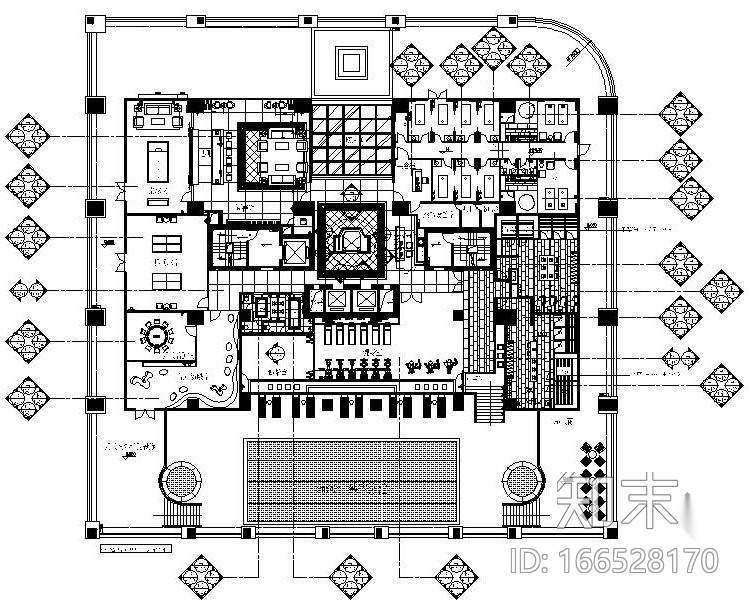 [广州]某国际公寓住宅会所施工图cad施工图下载【ID:166528170】