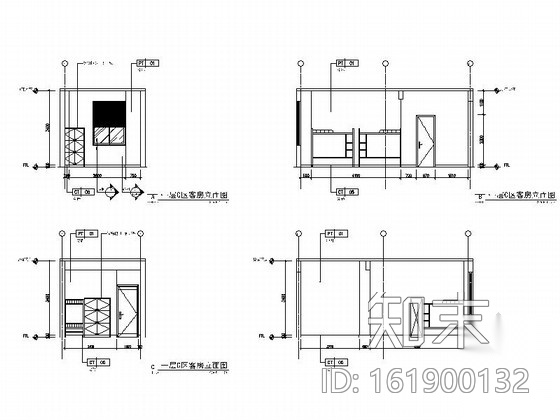 [东莞]五星级商务酒店高档治安管理楼室内CAD装修施工图cad施工图下载【ID:161900132】
