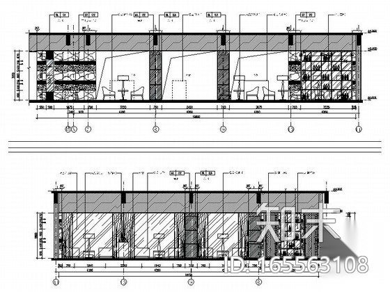 [江苏]学员宿舍楼现代大堂吧装修施工图cad施工图下载【ID:165563108】