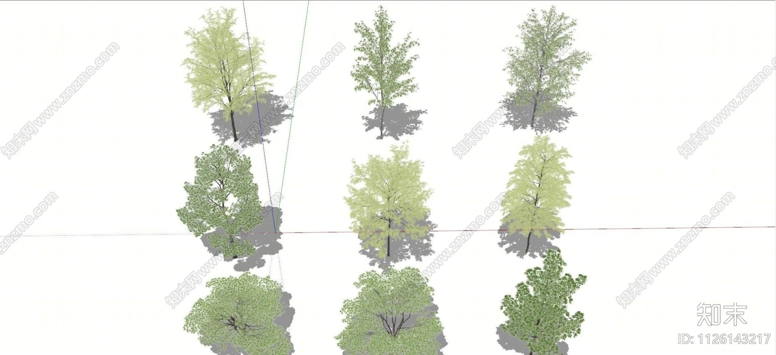景观树木SU模型下载【ID:1126143217】