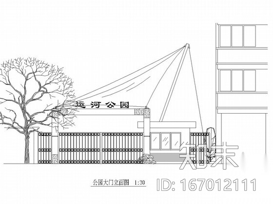 [杭州]沿桥运河绿地景观设计施工图（含3dmax图纸）施工图下载【ID:167012111】