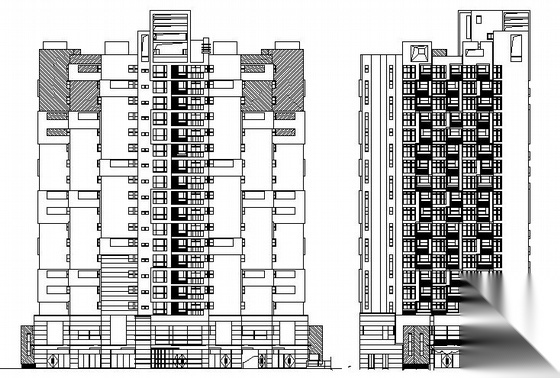 某十八层小户型商住楼建筑施工图cad施工图下载【ID:165731151】