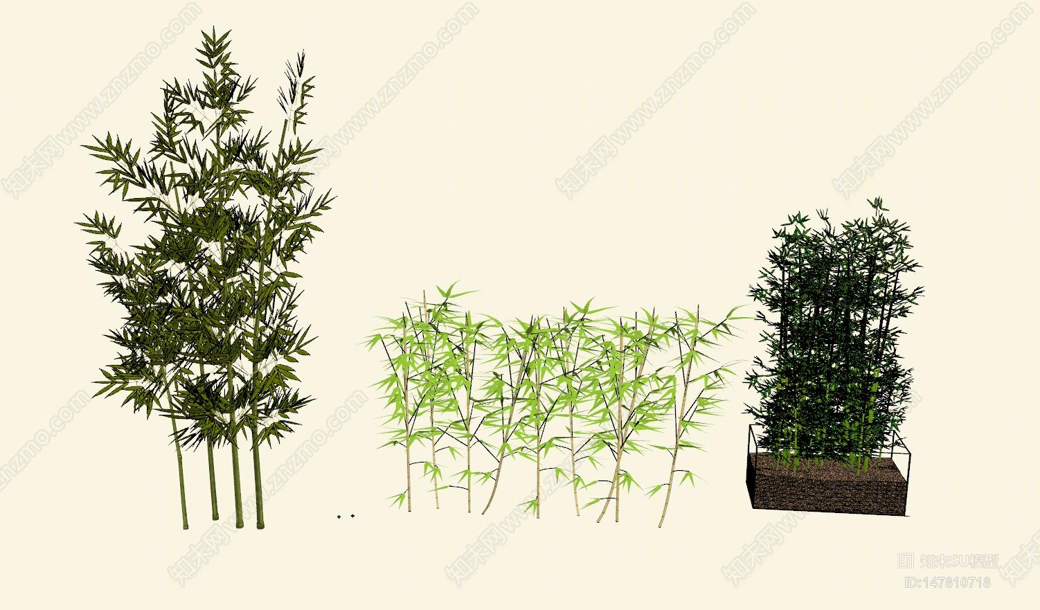 现代绿植SU模型下载【ID:147810718】