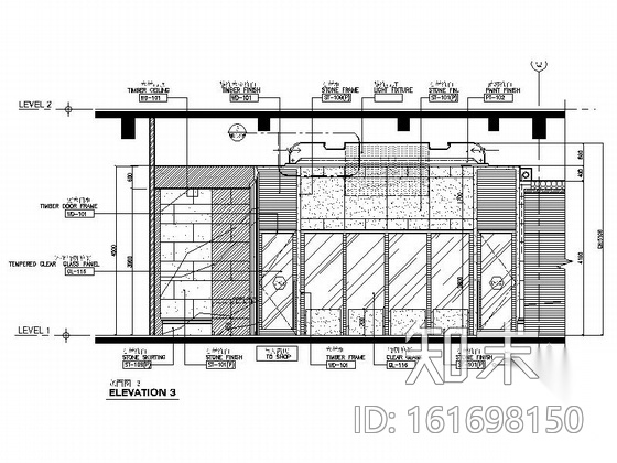 [上海]现代豪华酒店大堂区CAD施工图cad施工图下载【ID:161698150】