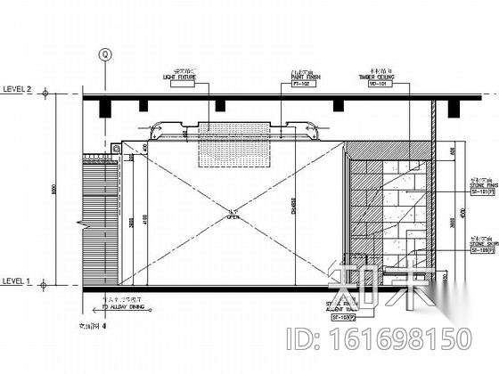[上海]现代豪华酒店大堂区CAD施工图cad施工图下载【ID:161698150】
