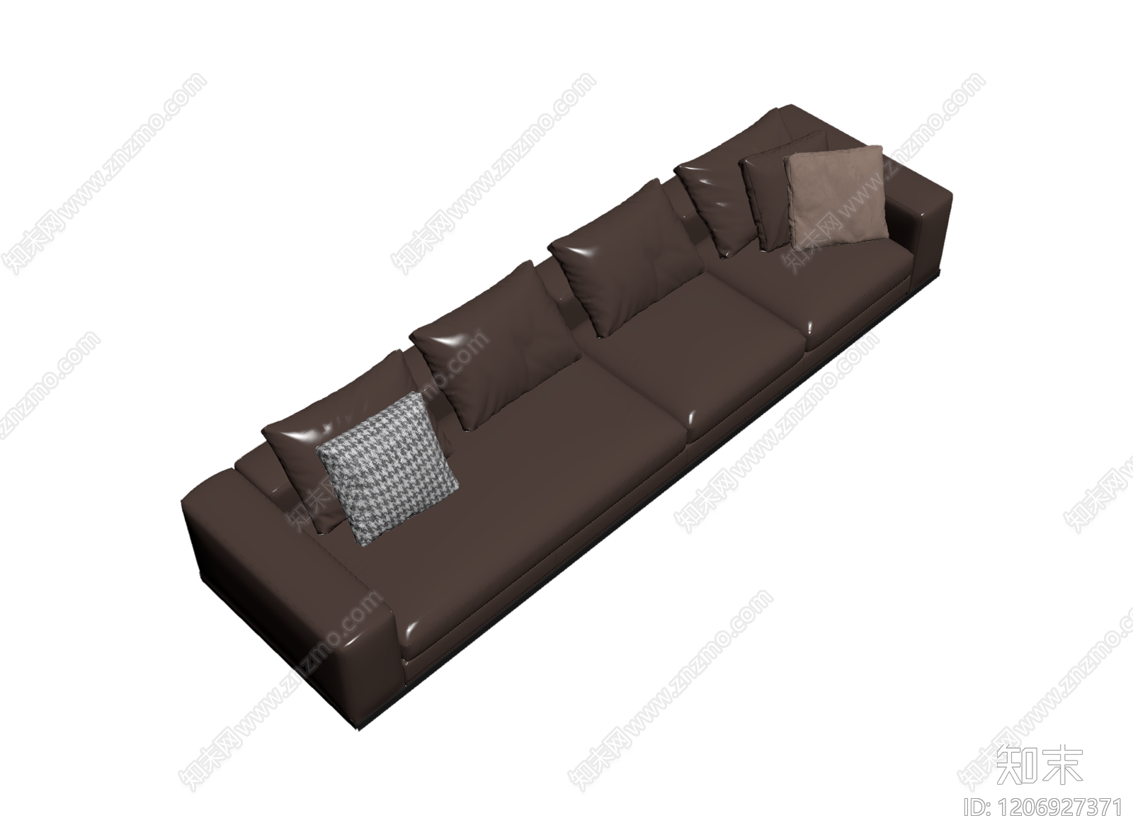 棕色模块化沙发3D模型下载【ID:1206927371】