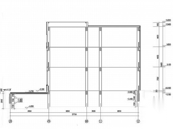 [内蒙古]3层现代风格沿街商业建筑施工图（含玻璃幕墙详...cad施工图下载【ID:165733185】