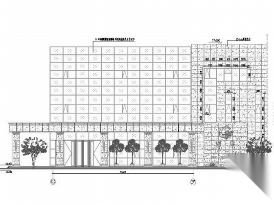 [内蒙古]3层现代风格沿街商业建筑施工图（含玻璃幕墙详...cad施工图下载【ID:165733185】