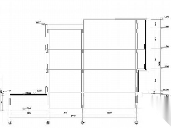 [内蒙古]3层现代风格沿街商业建筑施工图（含玻璃幕墙详...cad施工图下载【ID:165733185】