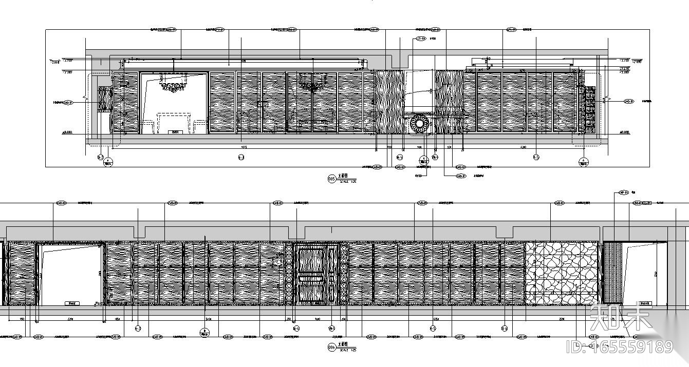[上海]绿地卢湾滨江北楼大户型样板房施工图设计（新中式...cad施工图下载【ID:165559189】