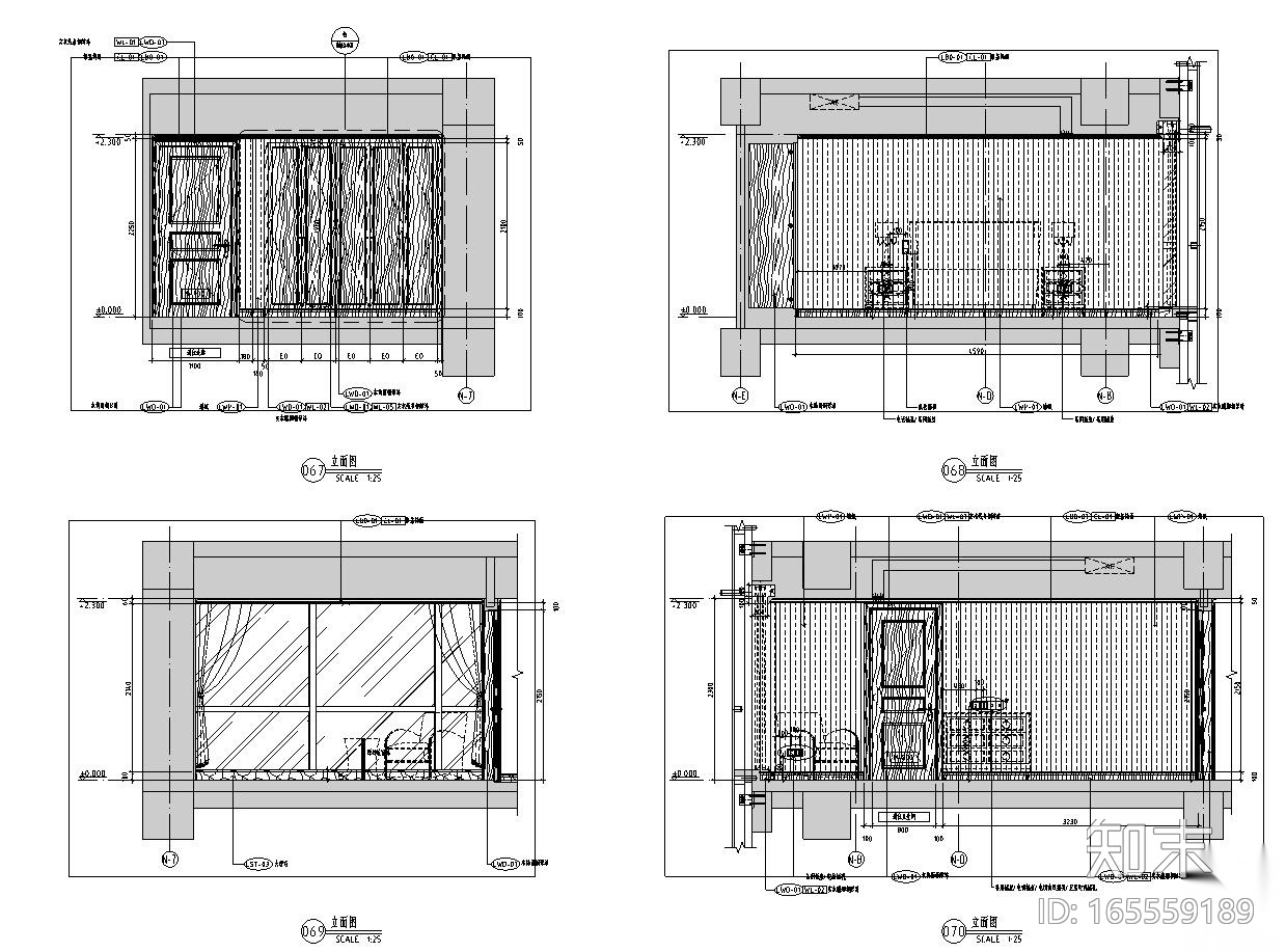 [上海]绿地卢湾滨江北楼大户型样板房施工图设计（新中式...cad施工图下载【ID:165559189】