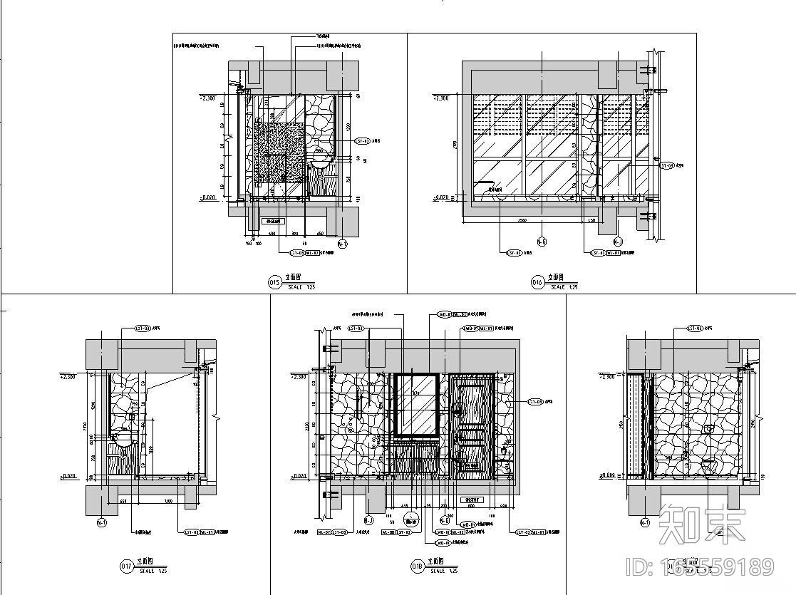 [上海]绿地卢湾滨江北楼大户型样板房施工图设计（新中式...cad施工图下载【ID:165559189】