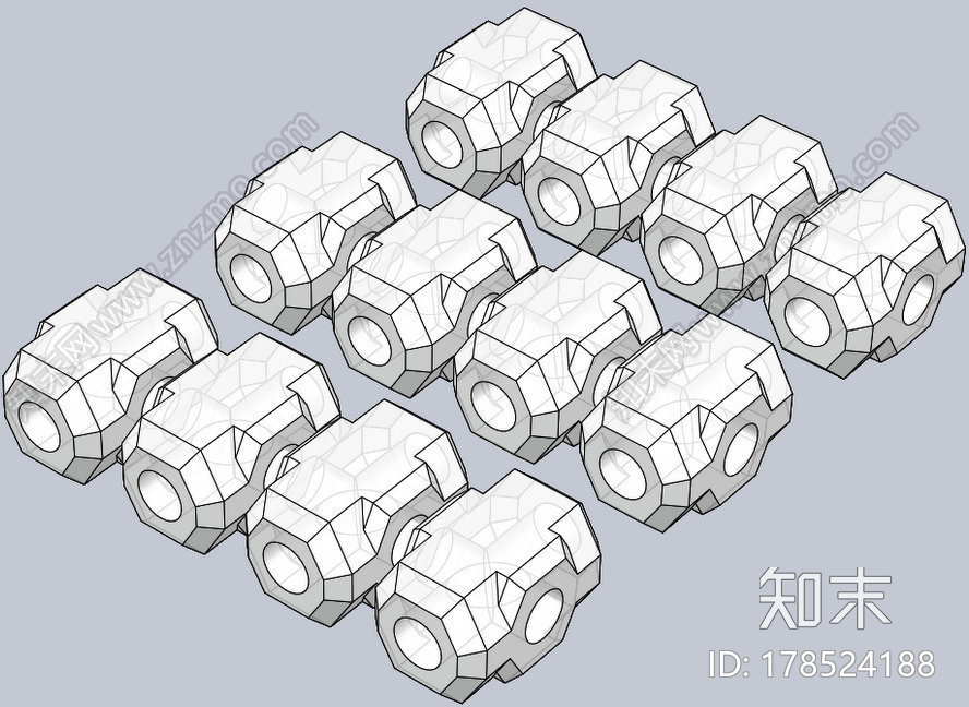 三角洲打印机的U形连接器3d打印模型下载【ID:178524188】