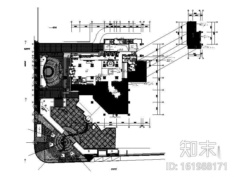 某酒店电梯厅装修图(含效果)cad施工图下载【ID:161988171】