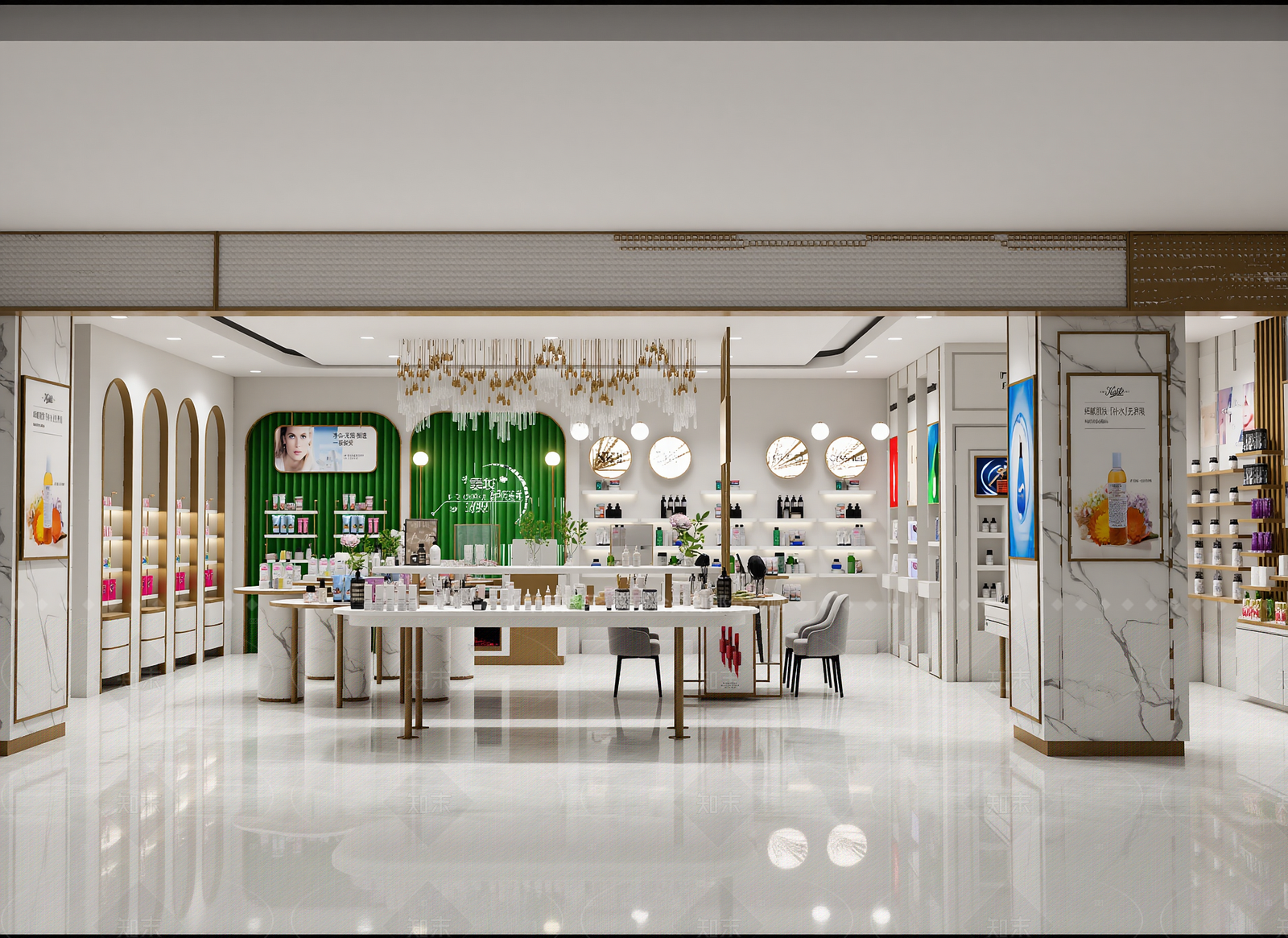 现代化妆品展台3D模型下载【ID:1214964834】