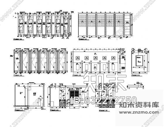 图块/节点公共卫生间立面设计图施工图下载【ID:832272750】