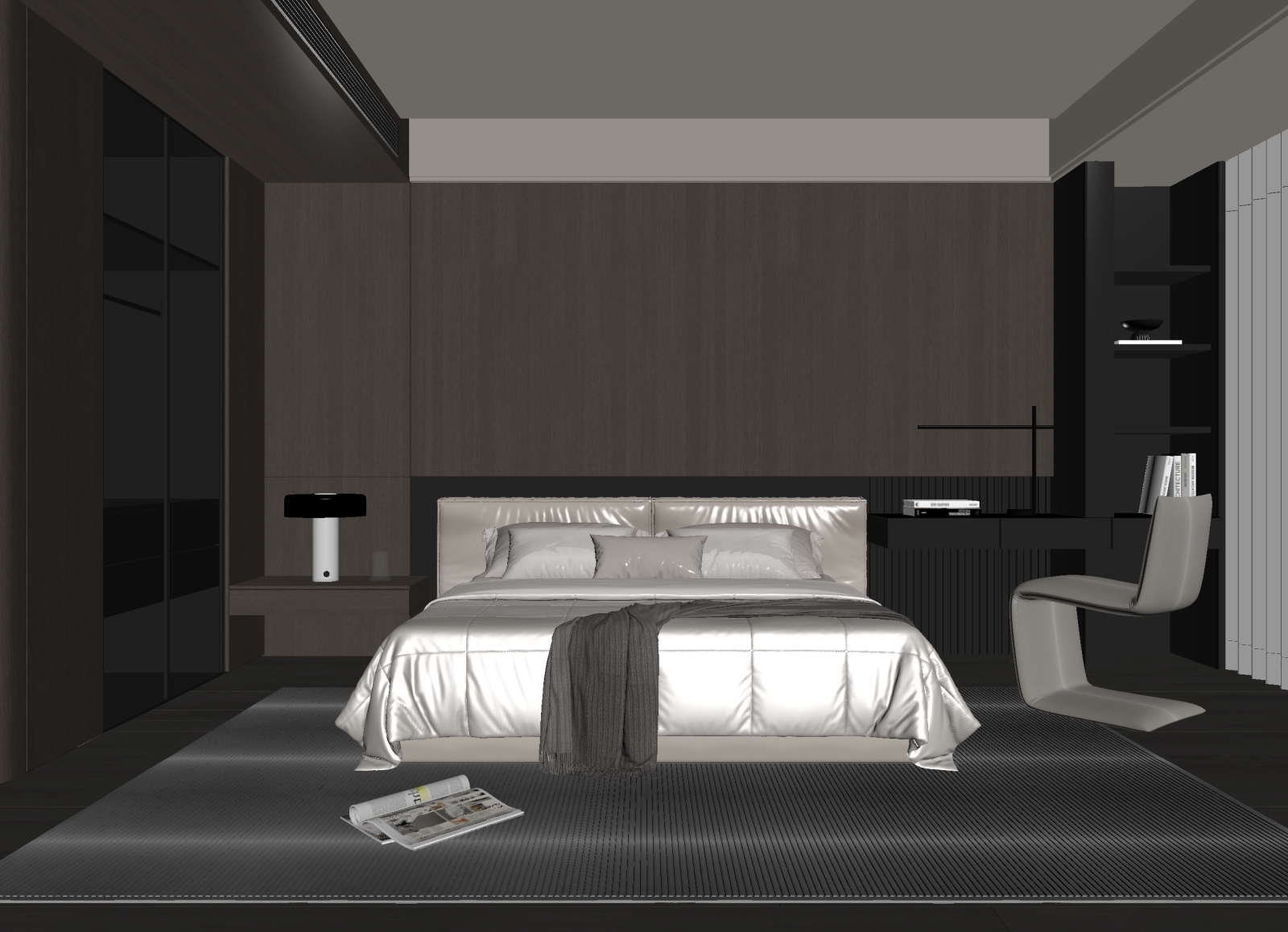 现代酒店客房3D模型下载【ID:1214822073】