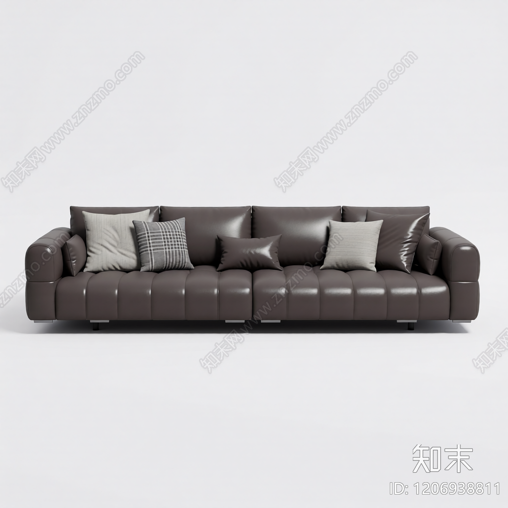 深灰条纹沙发3D模型下载【ID:1206938811】