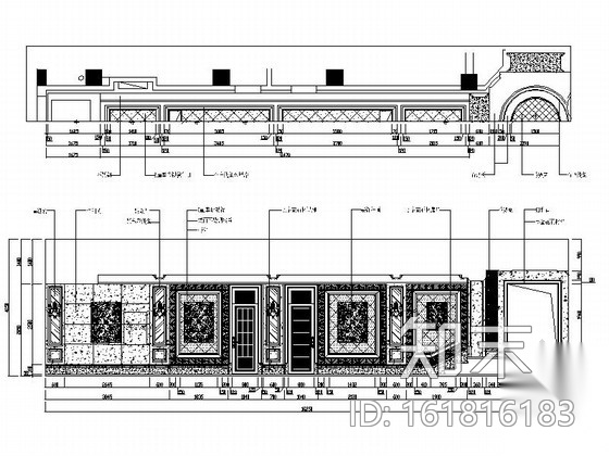 [重庆]某奢华KTV走廊C装修图cad施工图下载【ID:161816183】