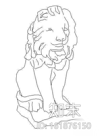 石狮子施工图下载【ID:161876150】