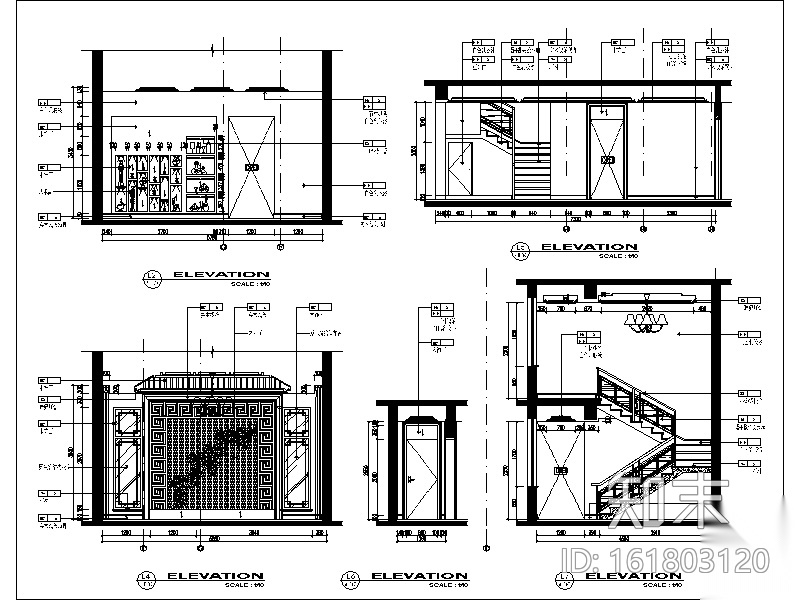 [江苏]全套别墅样板房设计CAD施工图（含效果图）cad施工图下载【ID:161803120】