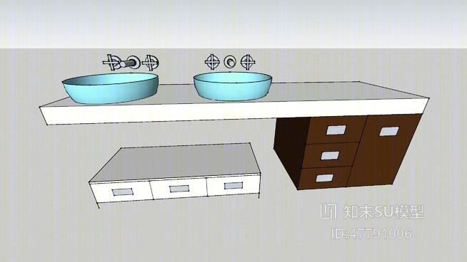 洗手台SU模型下载【ID:47791006】