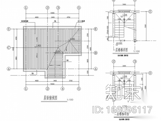 两层钢结构骨架别墅建筑结构全套图cad施工图下载【ID:166096117】