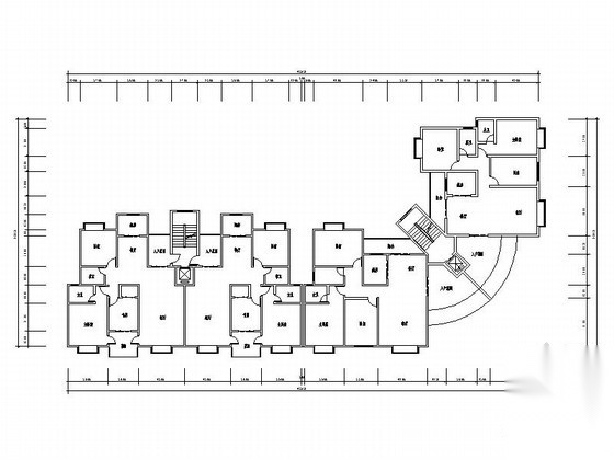 [四川]某七层带转角住宅楼建筑方案图（含效果图）cad施工图下载【ID:167023169】