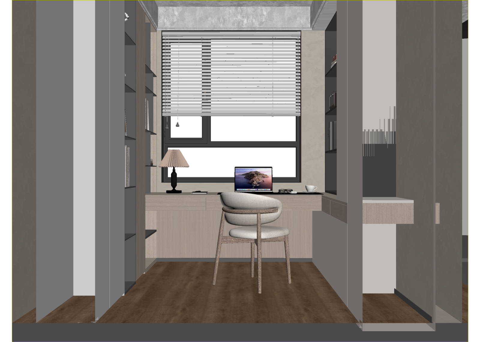 现代书房3D模型下载【ID:1214824445】