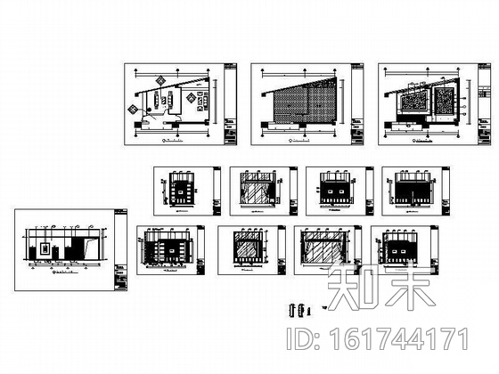 [成都]售楼中心签约室装修图cad施工图下载【ID:161744171】