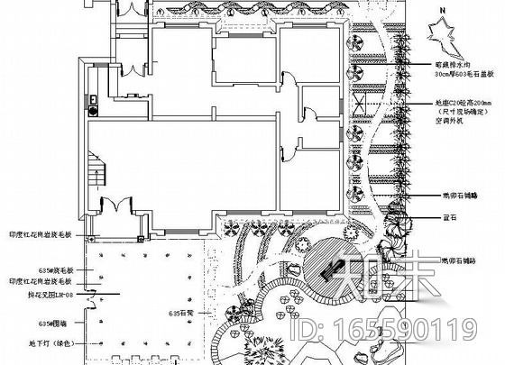 私人别墅庭院景观设计cad施工图下载【ID:165590119】