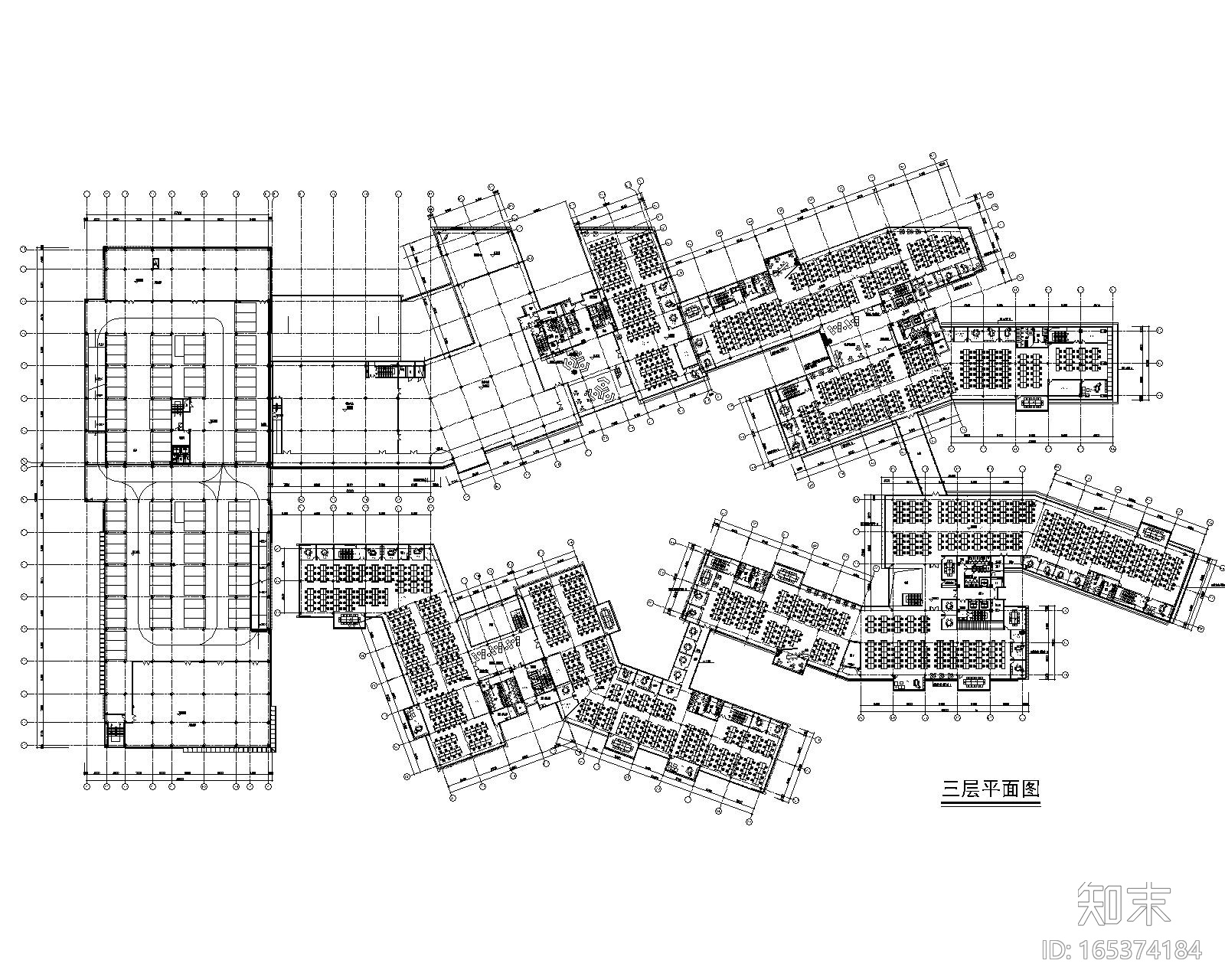 [浙江]阿里巴巴杭州总部装修设计施工图cad施工图下载【ID:165374184】