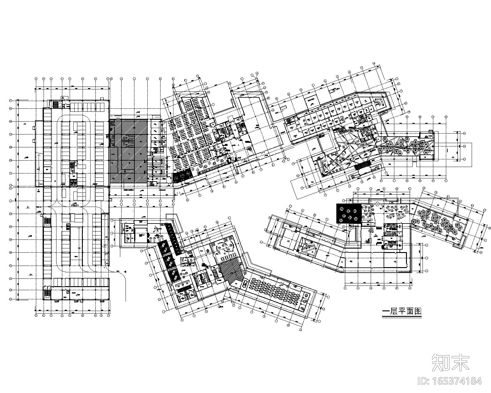 [浙江]阿里巴巴杭州总部装修设计施工图cad施工图下载【ID:165374184】