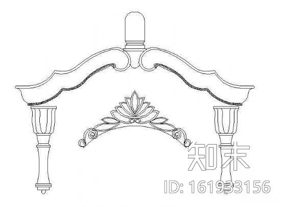 花饰浮雕cad施工图下载【ID:161933156】