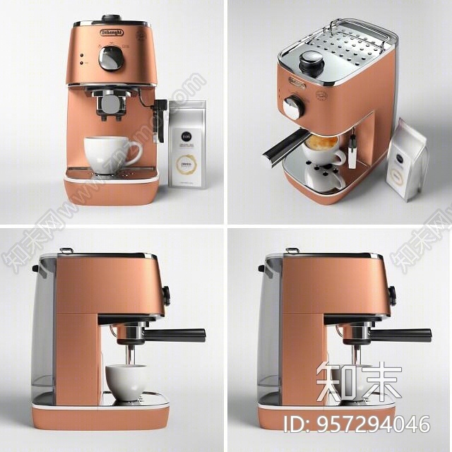 现代流行咖啡机国外下载3D模型下载【ID:957294046】