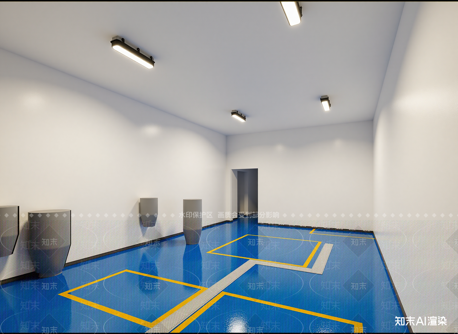 现代室内停车场3D模型下载【ID:1214648100】