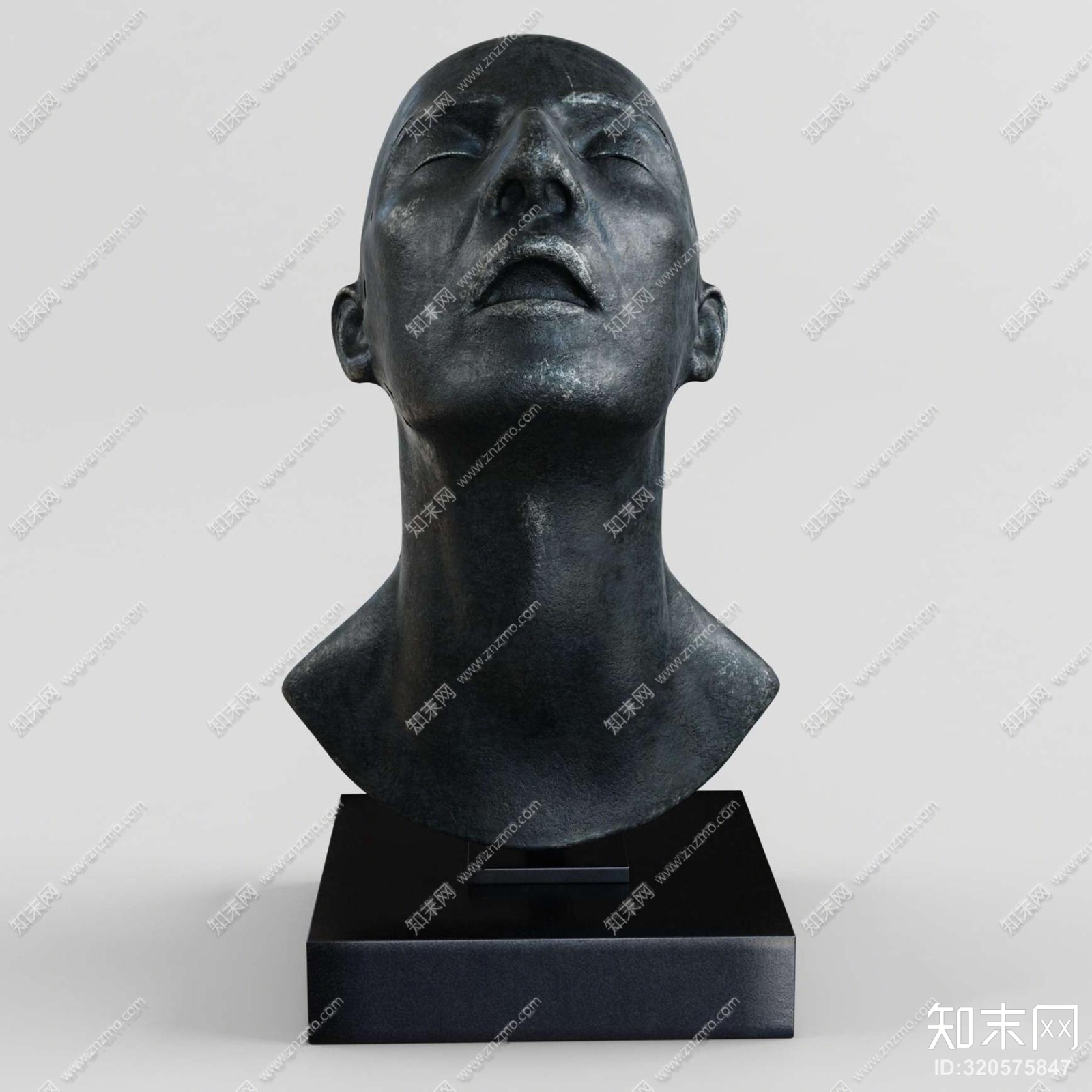 现代人物头像雕塑3D模型下载【ID:320575847】