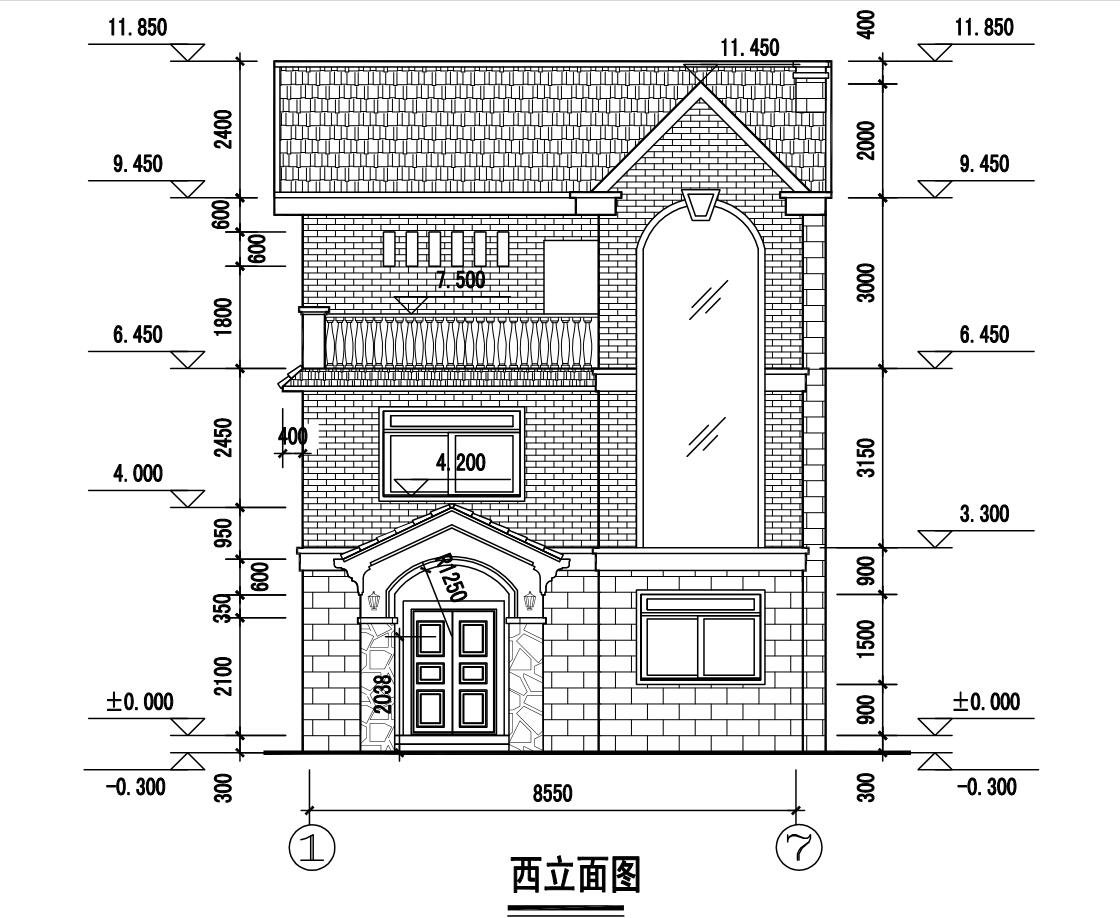 单家单家独院式别墅建筑设计文本（包含CAD+效果图）施工图下载【ID:168120110】