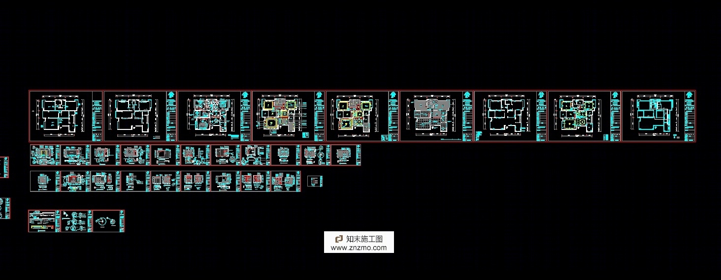 超详细施工图，大样，效果图cad施工图下载【ID:36889066】