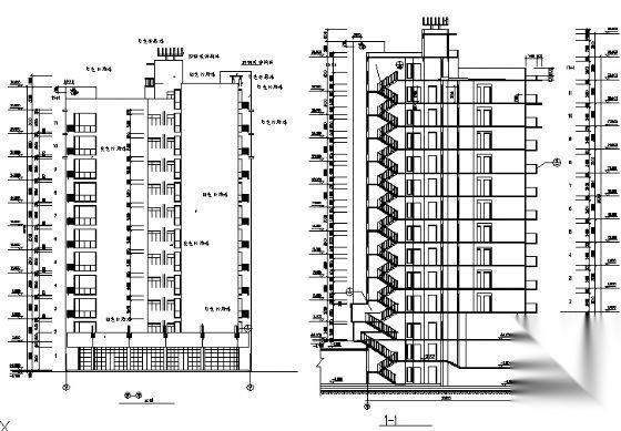某十一层住宅楼建筑方案图cad施工图下载【ID:149846162】