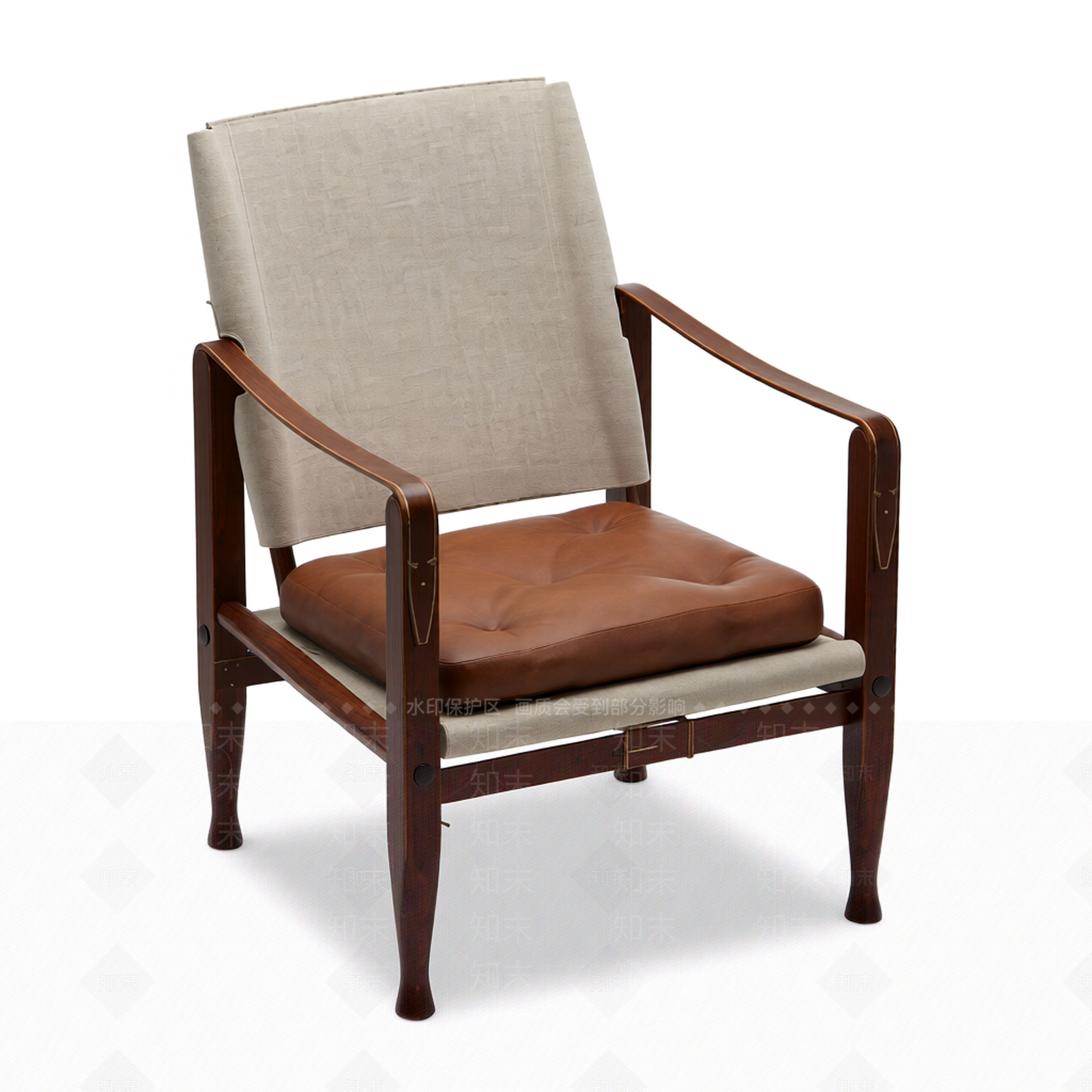复古皮质扶手椅3D模型下载【ID:1206201113】