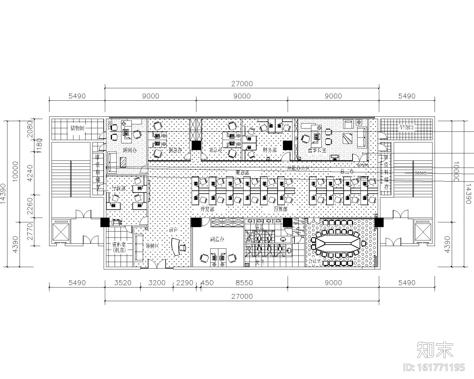 某房地产公司办公室装饰工程全套施工图cad施工图下载【ID:161771195】