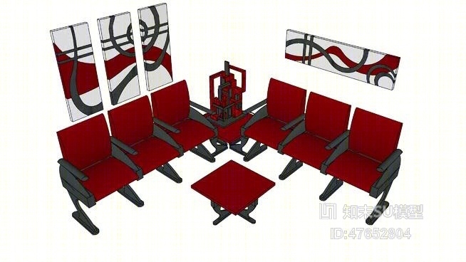 会客厅SU模型下载【ID:47652804】