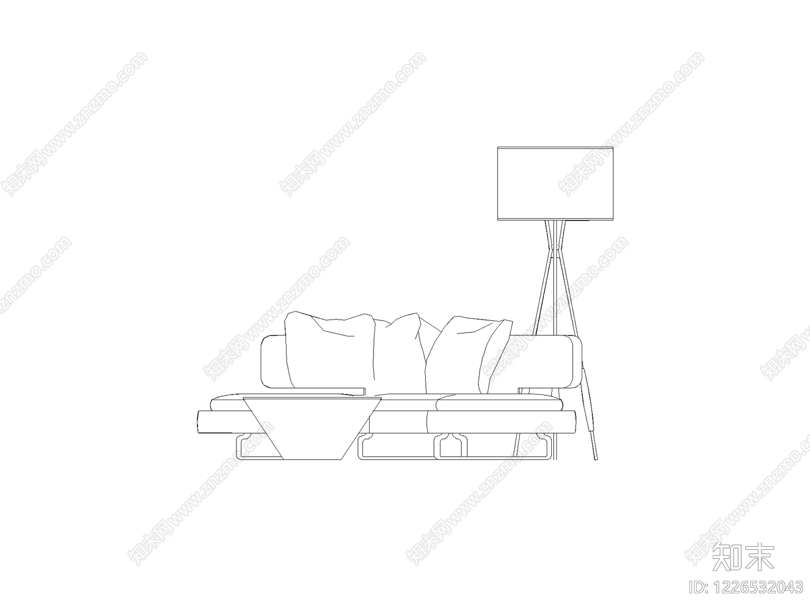 现代沙发CAD图纸