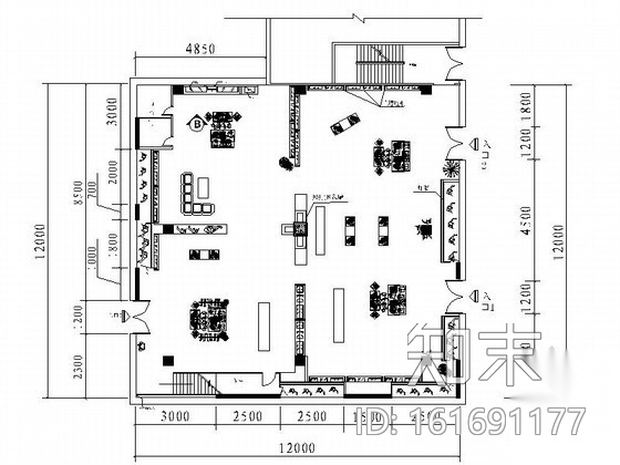 [湖南]某品牌服装展厅设计图（含效果）cad施工图下载【ID:161691177】