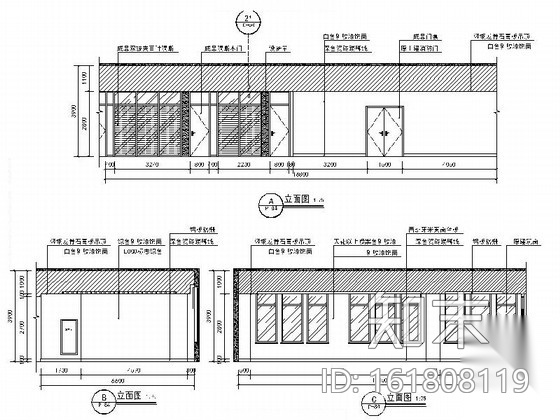 [山东]现代办公楼办公室装修施工图cad施工图下载【ID:161808119】