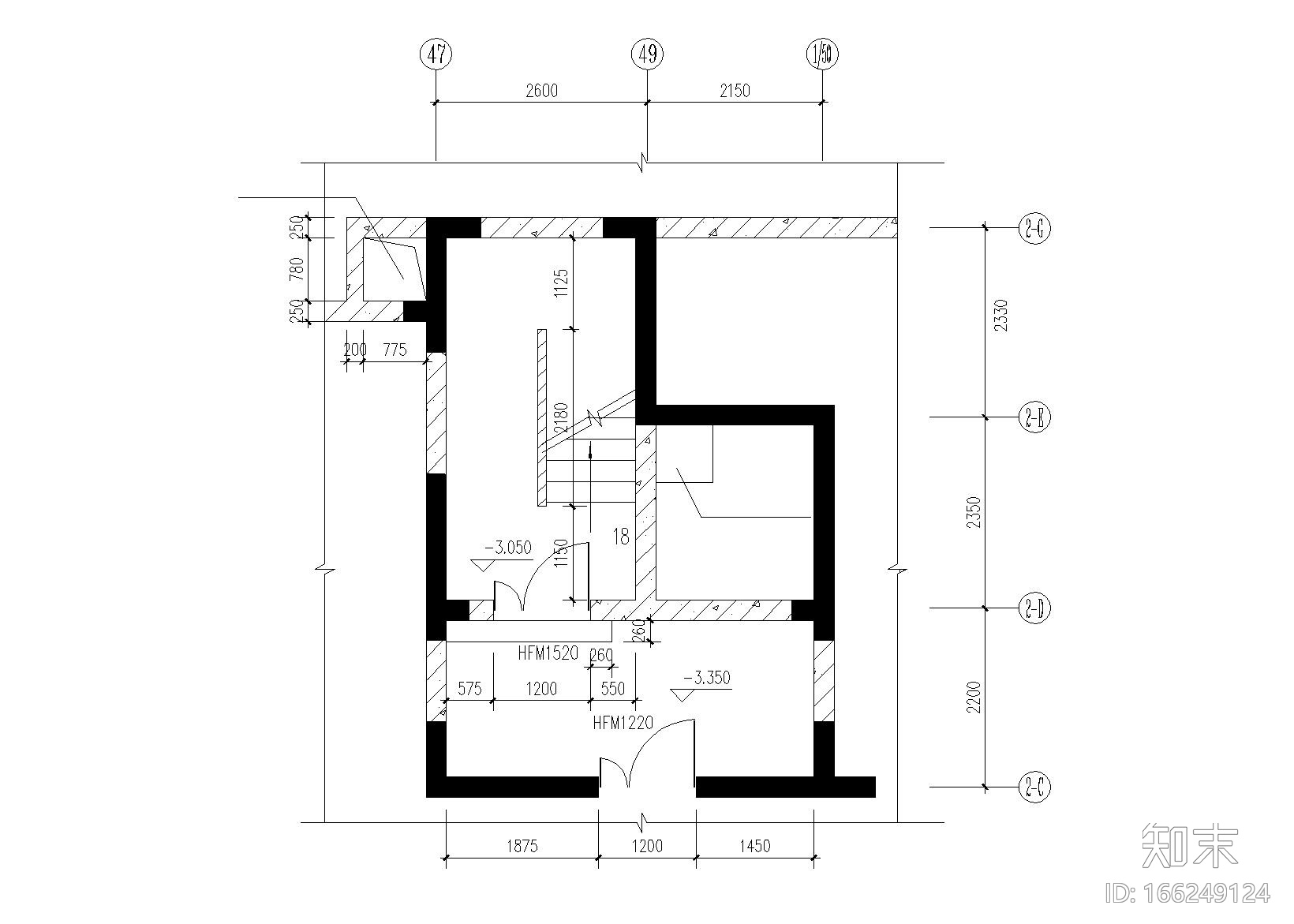 大院设计楼梯与电梯节点施工图cad施工图下载【ID:166249124】