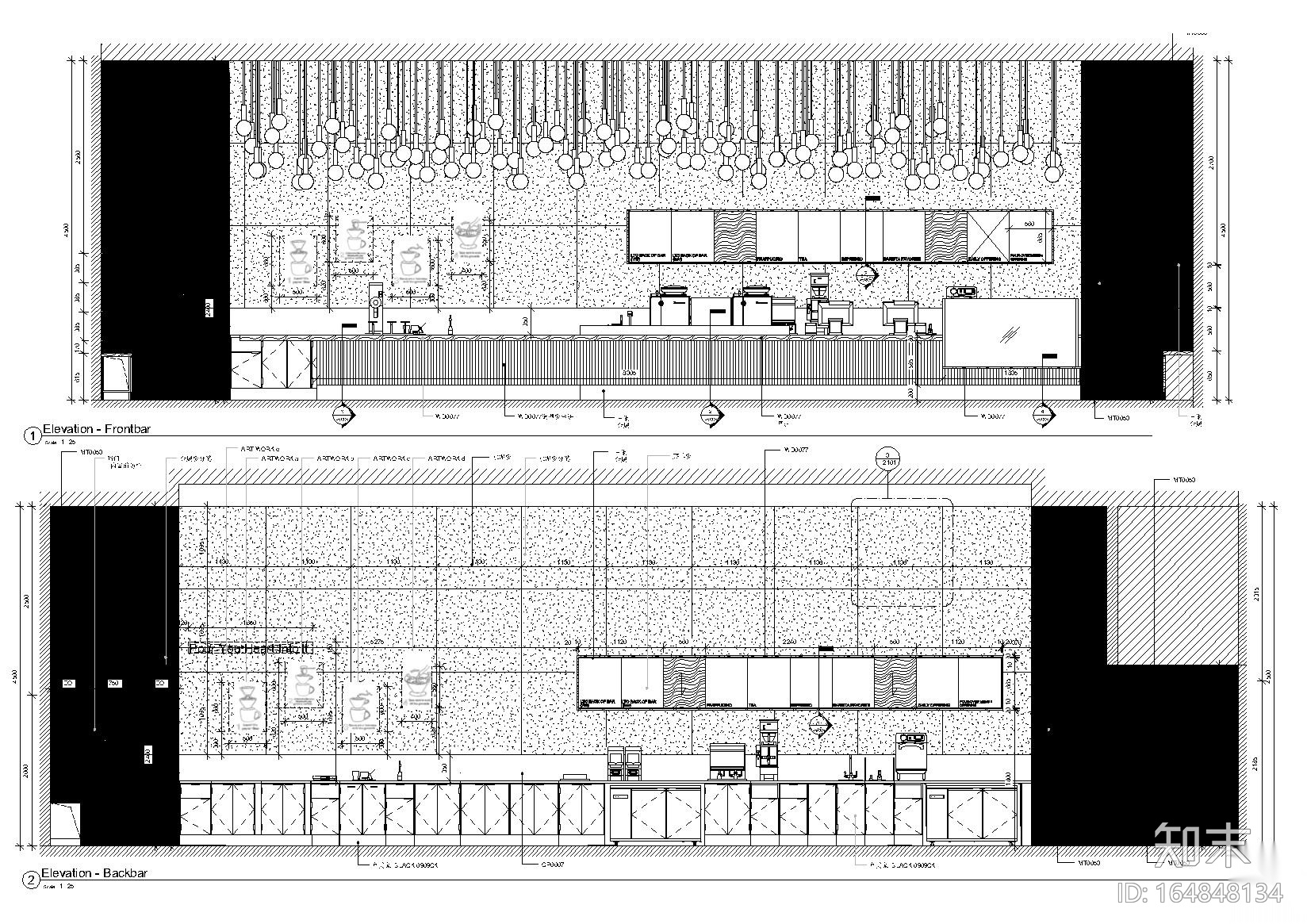 [杭州]星巴克来福士广场店施工图+实景拍摄cad施工图下载【ID:164848134】