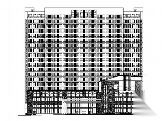 [安徽六安]某二十层中医院综合病房大楼建筑施工图施工图下载【ID:166316155】