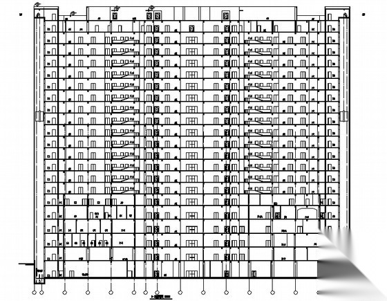 [安徽六安]某二十层中医院综合病房大楼建筑施工图施工图下载【ID:166316155】